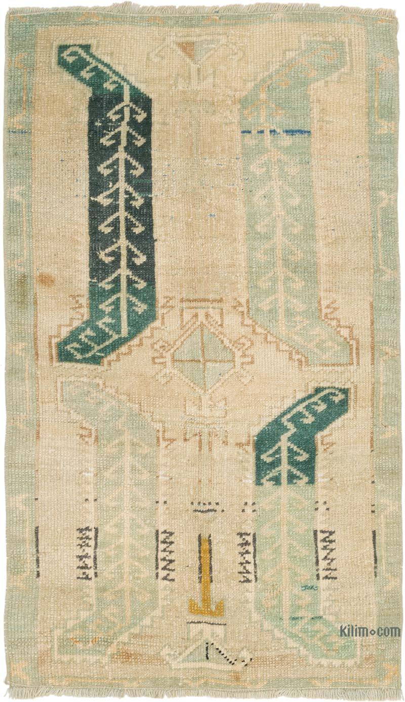 Vintage Turkish Hand-Knotted Rug - 1' 8" x 2' 10" (20" x 34") - K0075145