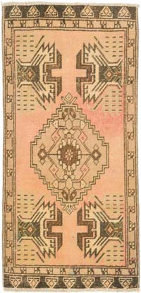 El Dokuma Vintage Halı - 53 cm x 108 cm