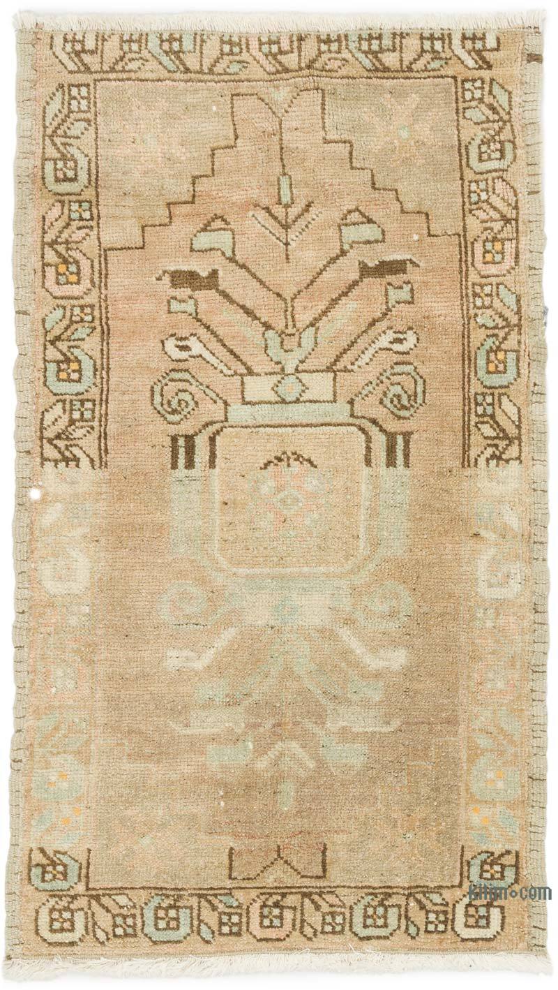 Vintage Turkish Hand-Knotted Rug - 1' 7" x 2' 8" (19" x 32") - K0075149