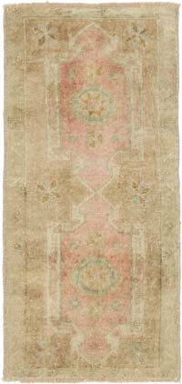 Vintage Turkish Hand-Knotted Rug - 1' 6" x 3' 3" (18" x 39")