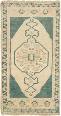 Alfombra Vintage Turca Anudada a Mano - 52 cm x 100 cm