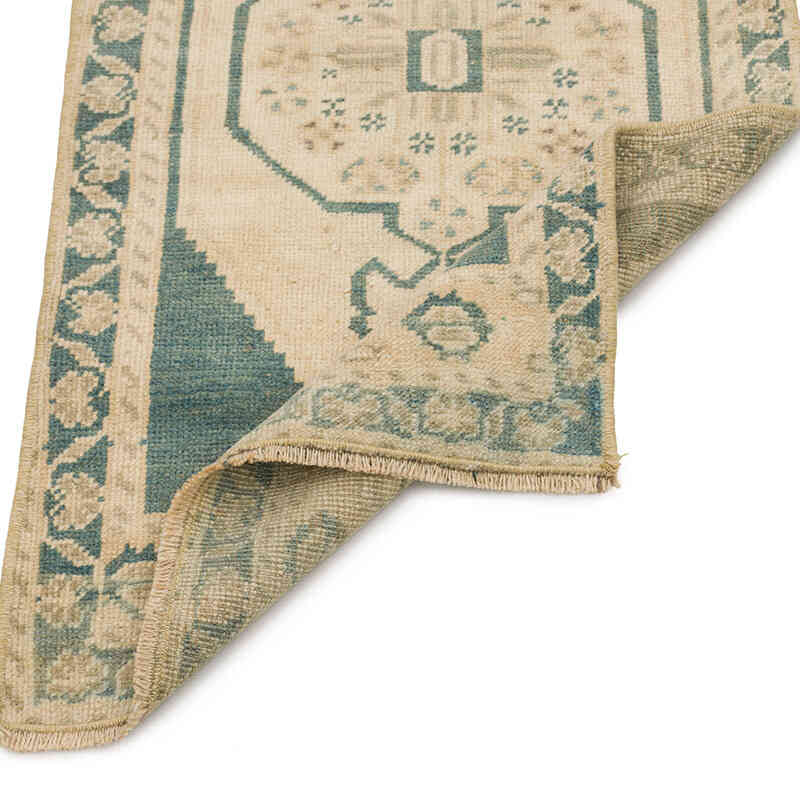 Alfombra Vintage Turca Anudada a Mano - 52 cm x 100 cm - K0075151
