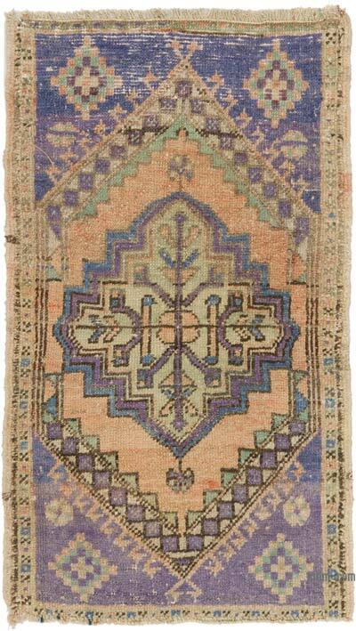 El Dokuma Vintage Halı - 50 cm x 84 cm