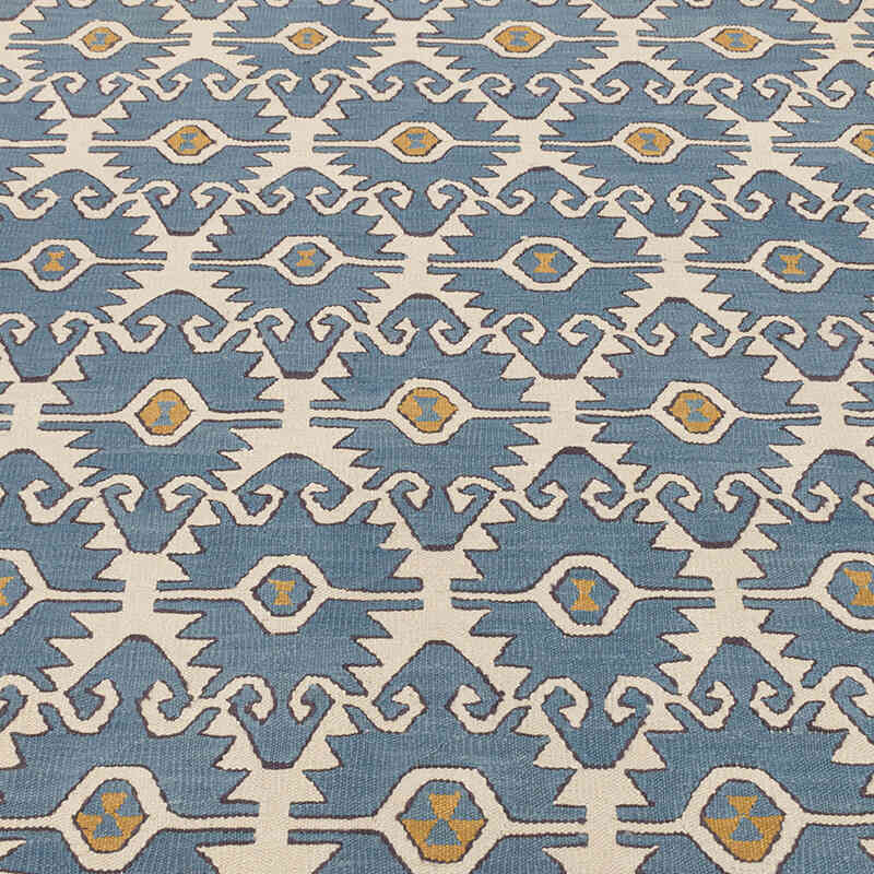 New Handwoven Turkish Kilim Rug - 7' 1" x 7' 3" (85" x 87") - K0075156