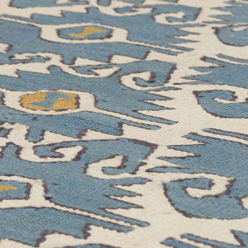New Handwoven Turkish Kilim Rug - 7' 1" x 7' 3" (85" x 87") - K0075156