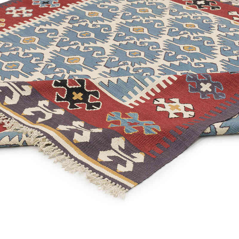 New Handwoven Turkish Kilim Rug - 7' 1" x 7' 3" (85" x 87") - K0075156