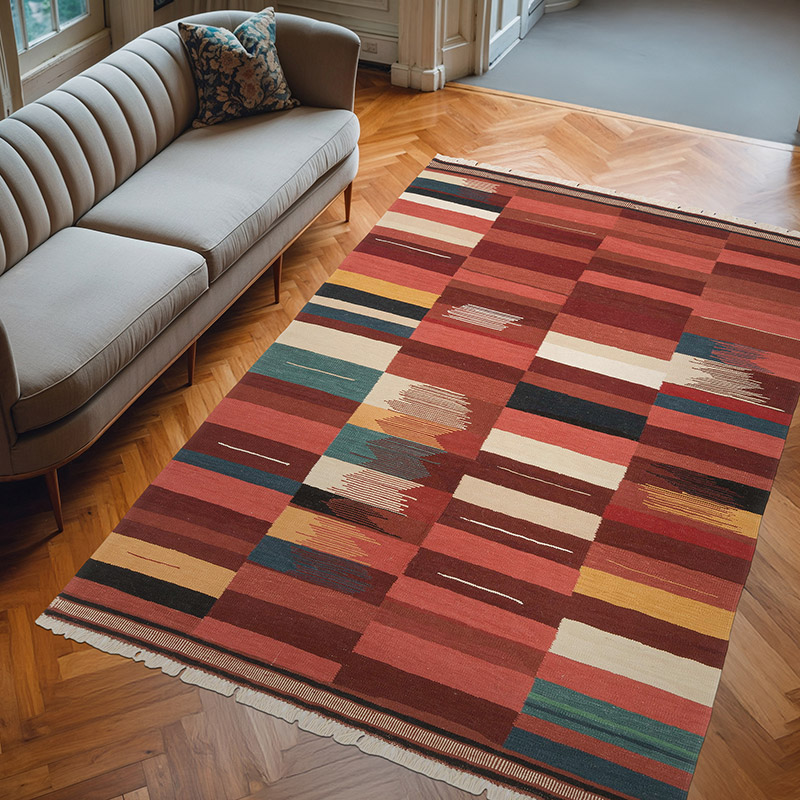 Nueva Alfombra Turca Kilim - 198 cm x 291 cm - K0075170