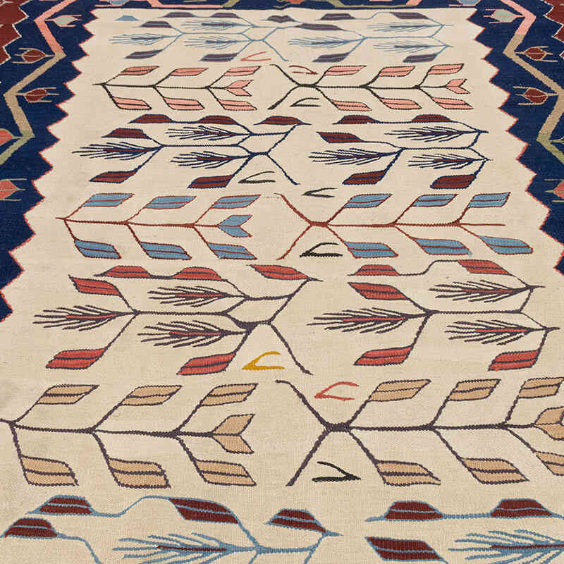 New Handwoven Turkish Kilim Rug - 6' 11" x 9' 5" (83" x 113") - K0075171
