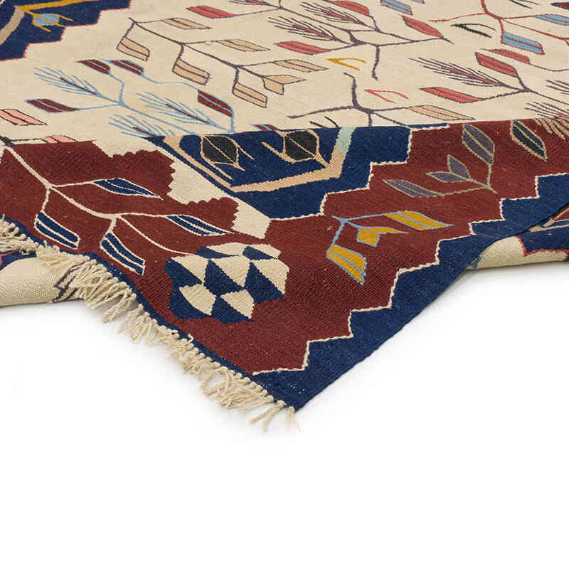 New Handwoven Turkish Kilim Rug - 6' 11" x 9' 5" (83" x 113") - K0075171