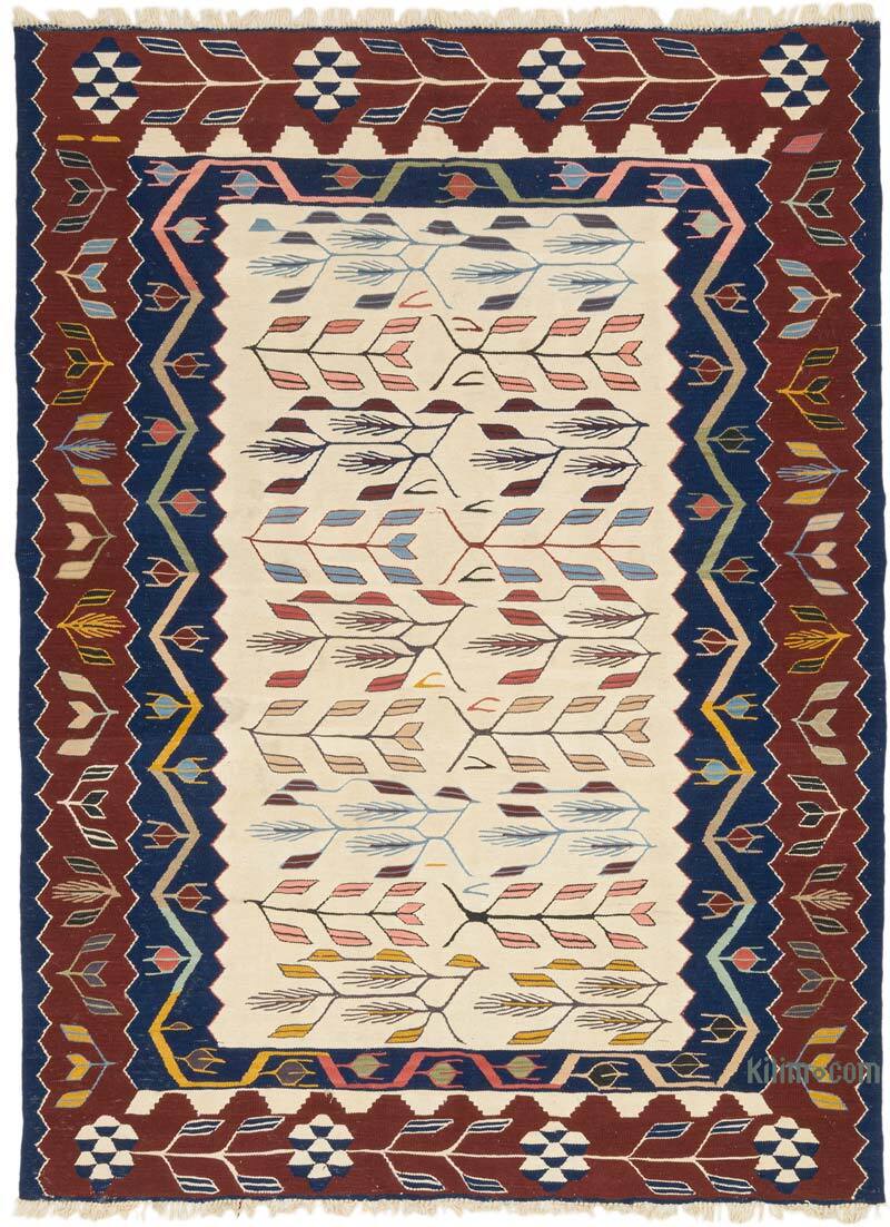 New Handwoven Turkish Kilim Rug - 6' 11" x 9' 5" (83" x 113") - K0075171