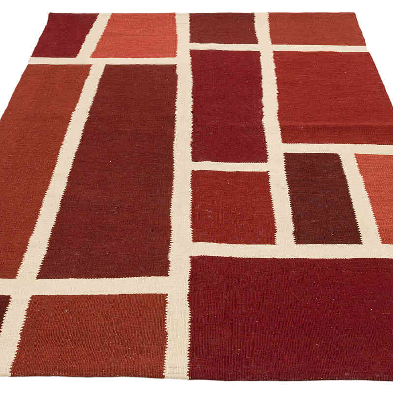 New Handwoven Turkish Kilim Rug - 4' 1" x 5' 8" (49" x 68") - K0075172