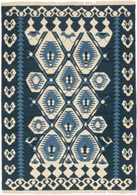 New Handwoven Turkish Kilim Rug - 6' 1" x 8' 4" (73" x 100")