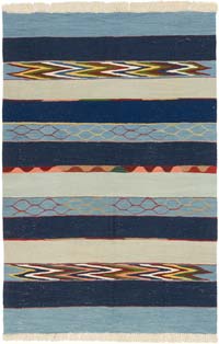 New Handwoven Turkish Kilim Rug - 4' 2" x 6' 2" (50" x 74")