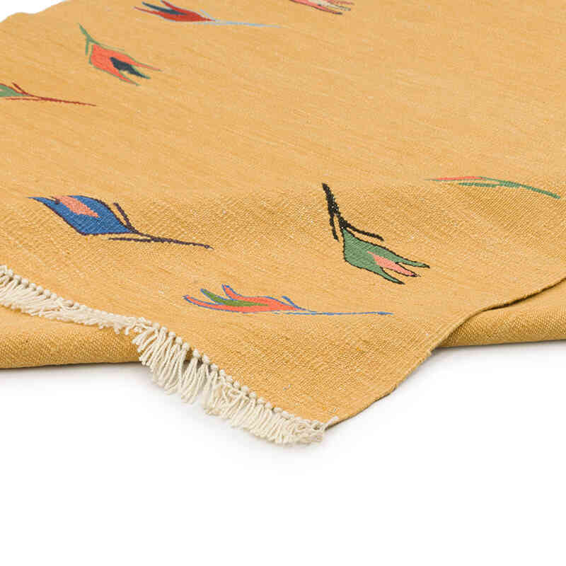 New Handwoven Turkish Kilim Rug - 4' 11" x 6' 5" (59" x 77") - K0075181