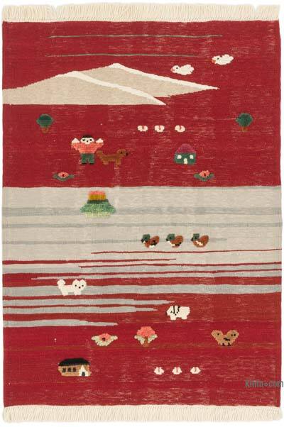 Yeni Kök Boya El Dokuma Kilim - 105 cm x 145 cm