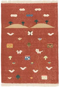 Yeni Kök Boya El Dokuma Kilim - 101 cm x 142 cm