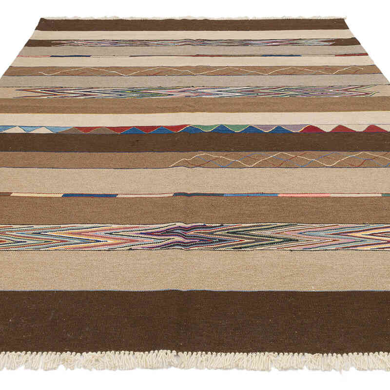 New Handwoven Turkish Kilim Rug - 6'  x 8' 3" (72" x 99") - K0075186