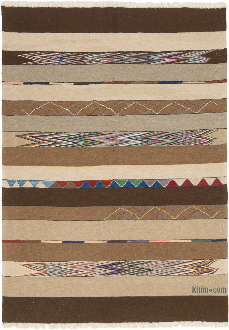 New Handwoven Turkish Kilim Rug - 6'  x 8' 3" (72" x 99") - K0075186