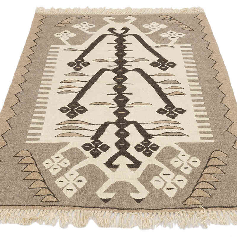 New Handwoven Turkish Kilim Rug - 3' 1" x 4'  (37" x 48") - K0075188
