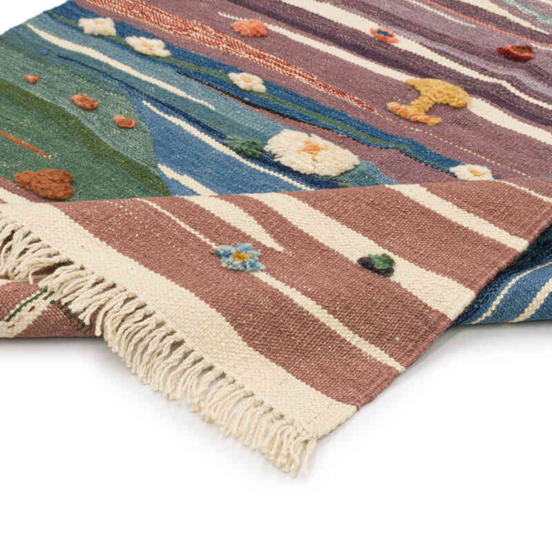 New Handwoven Turkish Kilim Rug - 3' 5" x 5' 1" (41" x 61") - K0075189