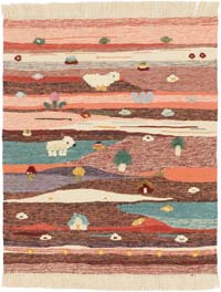 New Handwoven Turkish Kilim Rug - 3' 1" x 3' 8" (37" x 44")