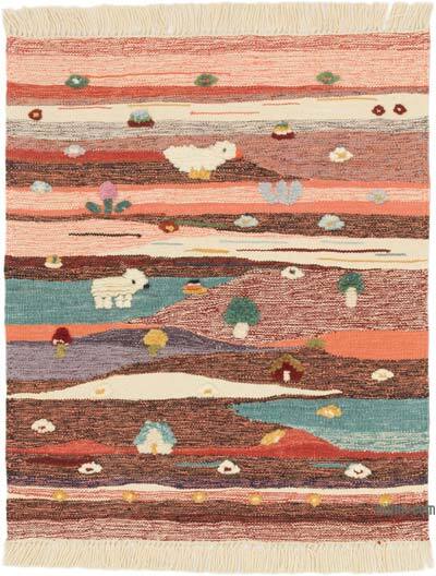 New Handwoven Turkish Kilim Rug - 3' 1" x 3' 8" (37" x 44")
