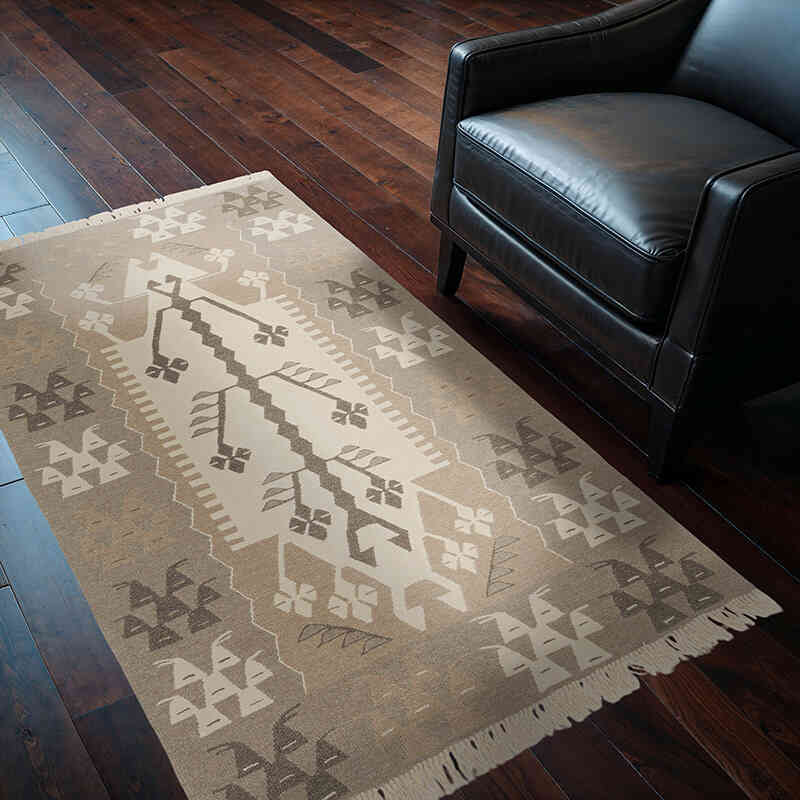 Yeni Kök Boya El Dokuma Kilim - 113 cm x 165 cm - K0075194