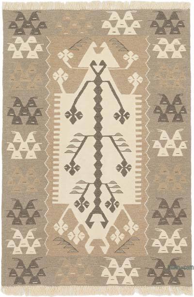 New Handwoven Turkish Kilim Rug - 3' 8" x 5' 5" (44" x 65")