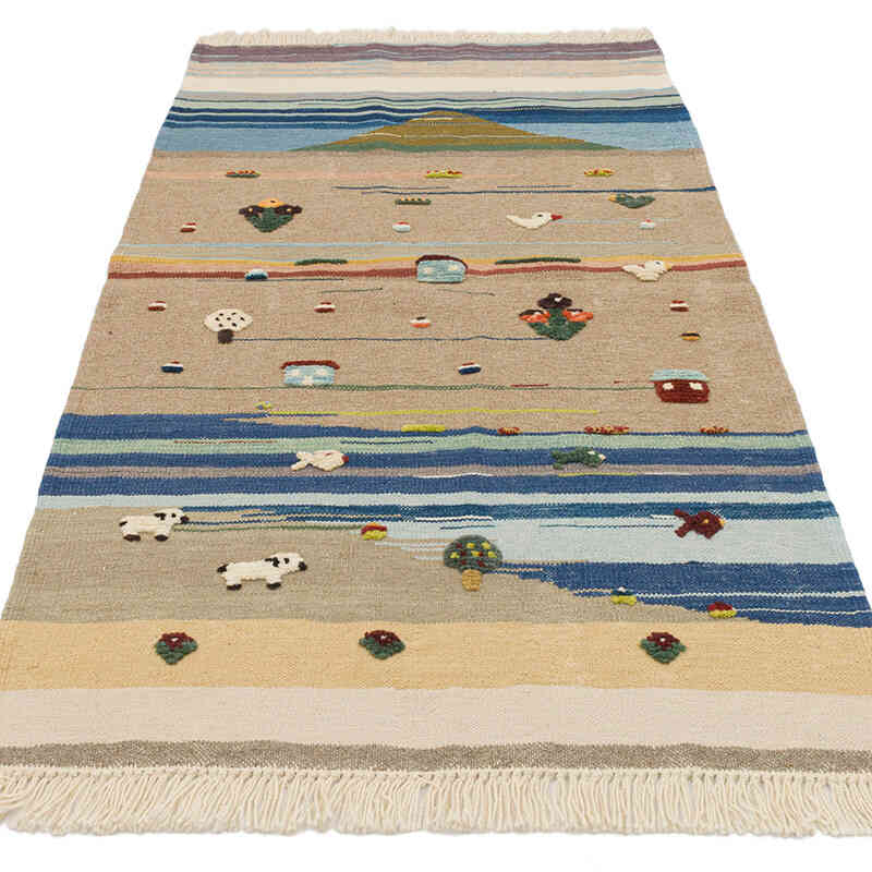 Nueva Alfombra Turca Kilim - 93 cm x 172 cm - K0075197