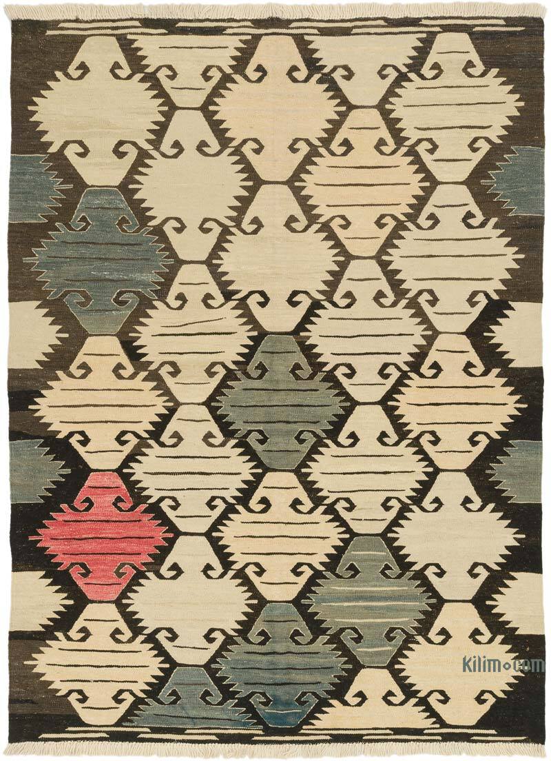 New Handwoven Turkish Kilim Rug - 5' 8" x 7' 9" (68" x 93") - K0075199