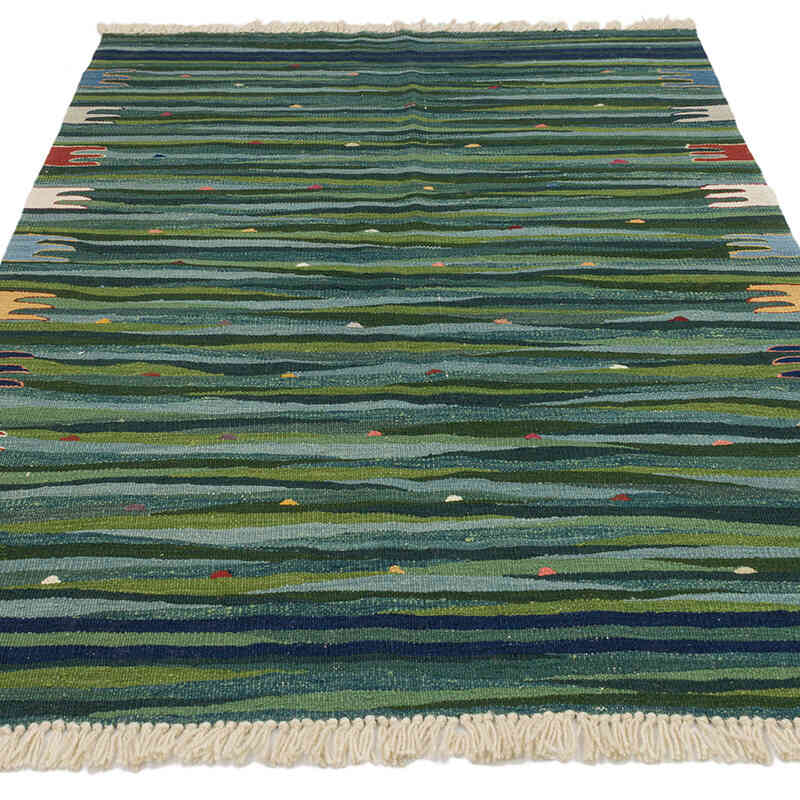 New Handwoven Turkish Kilim Rug - 4' 3" x 5' 10" (51" x 70") - K0075201
