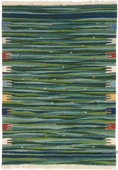 New Handwoven Turkish Kilim Rug - 4' 3" x 5' 10" (51" x 70")