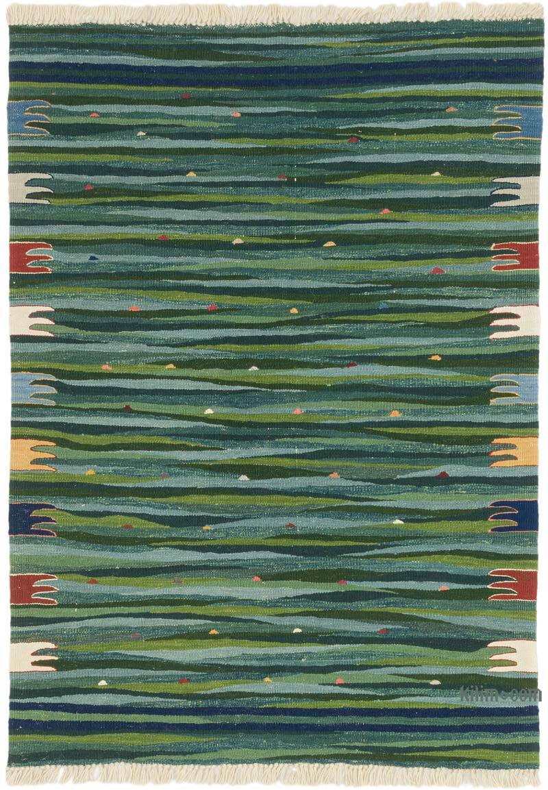 New Handwoven Turkish Kilim Rug - 4' 3" x 5' 10" (51" x 70") - K0075201