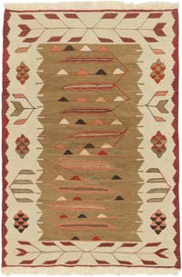 New Handwoven Turkish Kilim Rug - 2' 11" x 4'  (35" x 48")