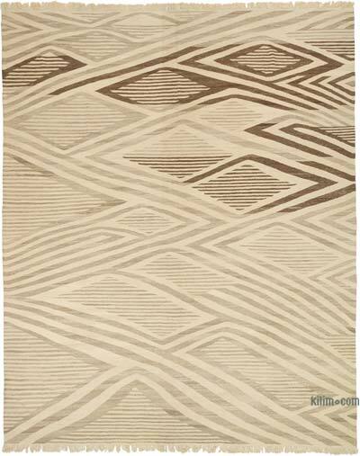 New Handwoven Turkish Kilim Rug - 13' 7" x 16' 8" (163" x 200")