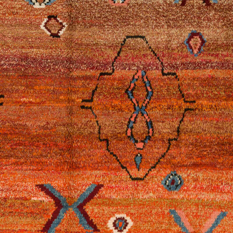 New Moroccan Style Hand-Knotted Tulu Rug - 9' 5" x 14' 9" (113" x 177") - K0075206