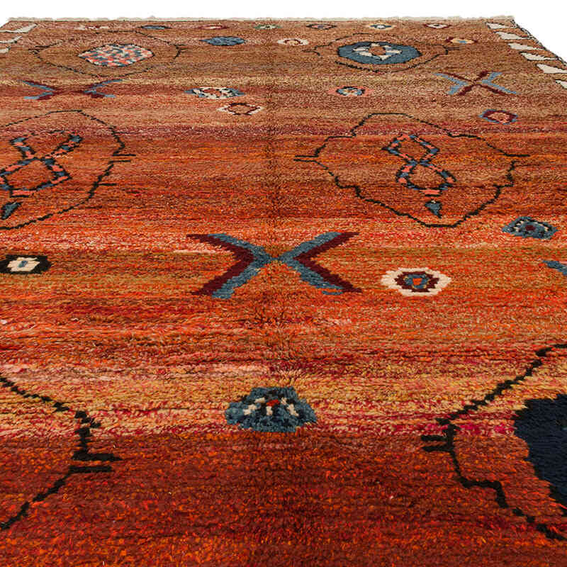 New Moroccan Style Hand-Knotted Tulu Rug - 9' 5" x 14' 9" (113" x 177") - K0075206