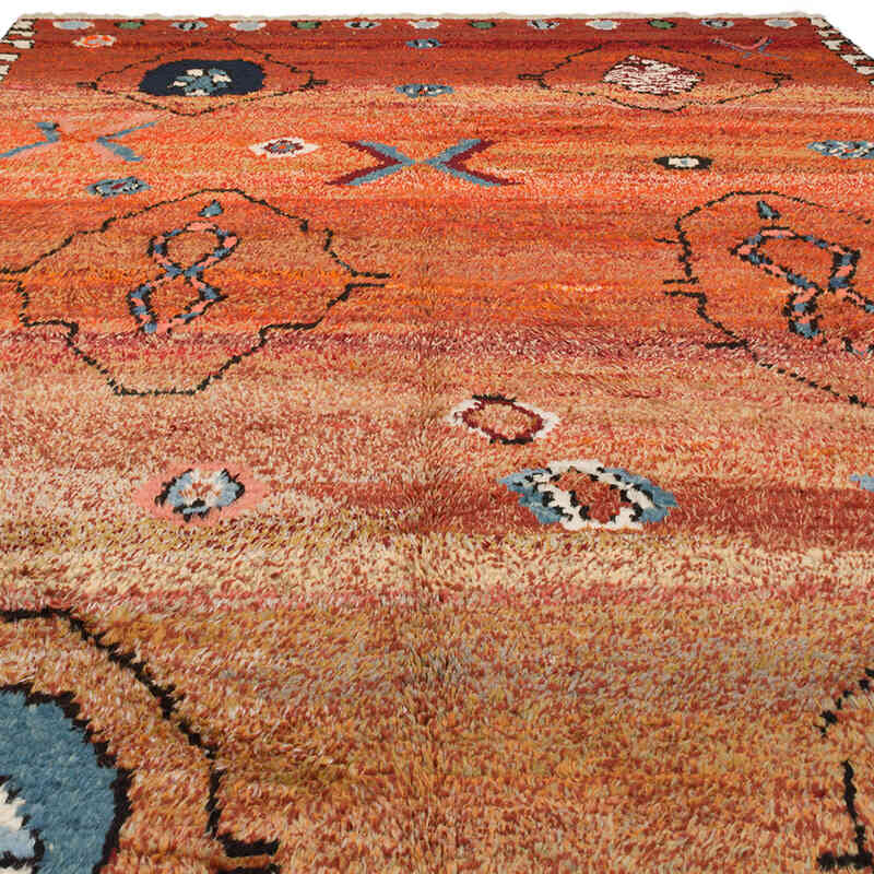 New Moroccan Style Hand-Knotted Tulu Rug - 9' 5" x 14' 9" (113" x 177") - K0075206