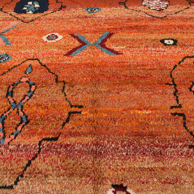 New Moroccan Style Hand-Knotted Tulu Rug - 9' 5" x 14' 9" (113" x 177") - K0075206