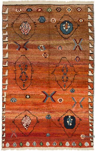 New Moroccan Style Hand-Knotted Tulu Rug - 9' 5" x 14' 9" (113" x 177")