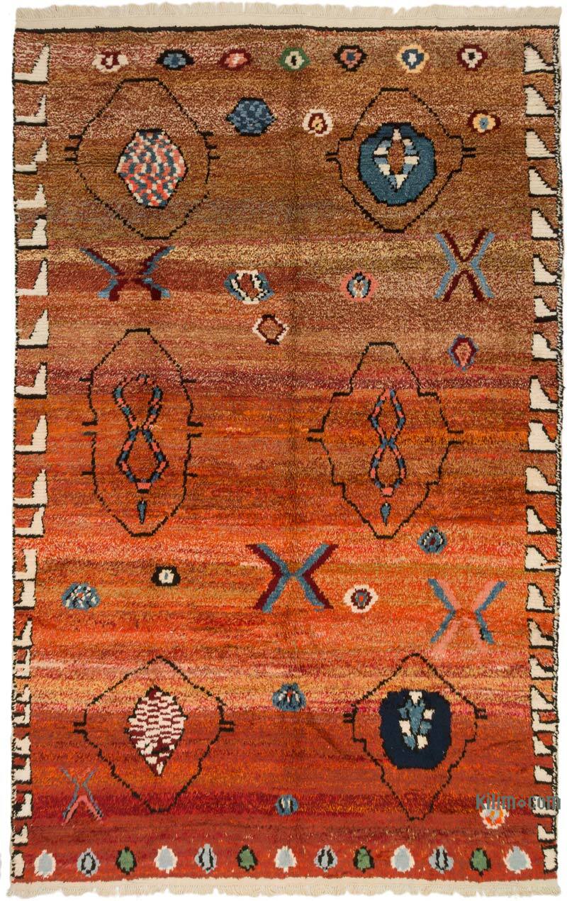 New Moroccan Style Hand-Knotted Tulu Rug - 9' 5" x 14' 9" (113" x 177") - K0075206
