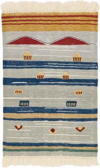 New Handwoven Turkish Kilim Rug - 2' 2" x 3' 3" (26" x 39")