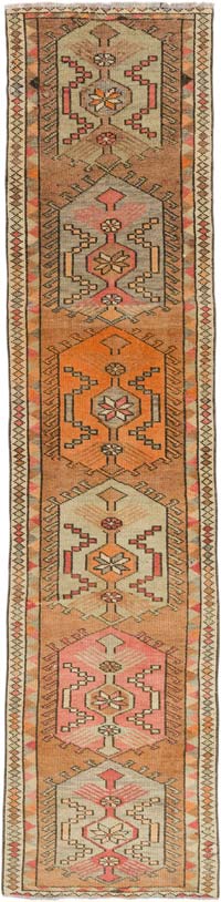 Alfombra Vintage de pasillo - 86 cm x 342 cm