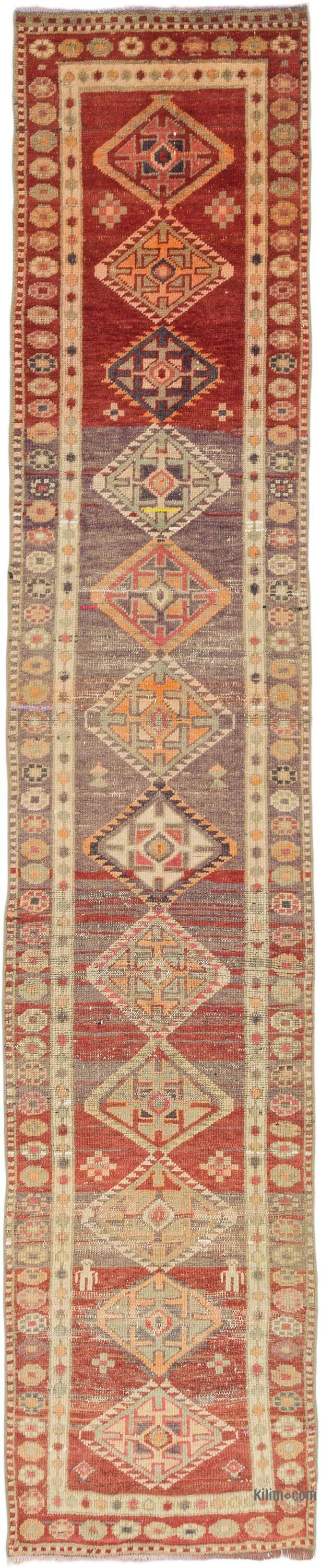 Alfombra Vintage de pasillo - 84 cm x 402 cm - K0075215