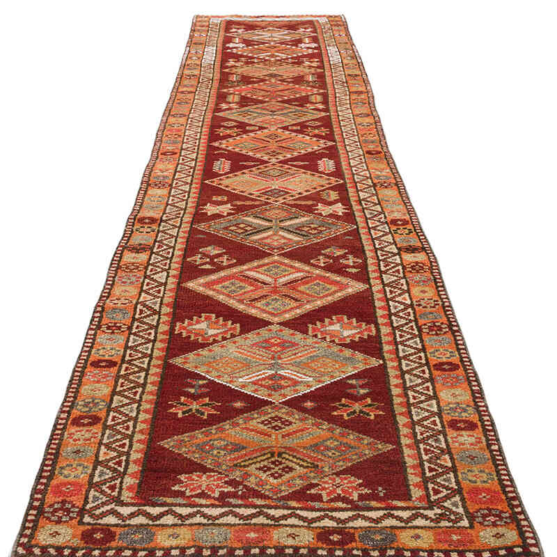 Alfombra Vintage de pasillo - 87 cm x 371 cm - K0075219