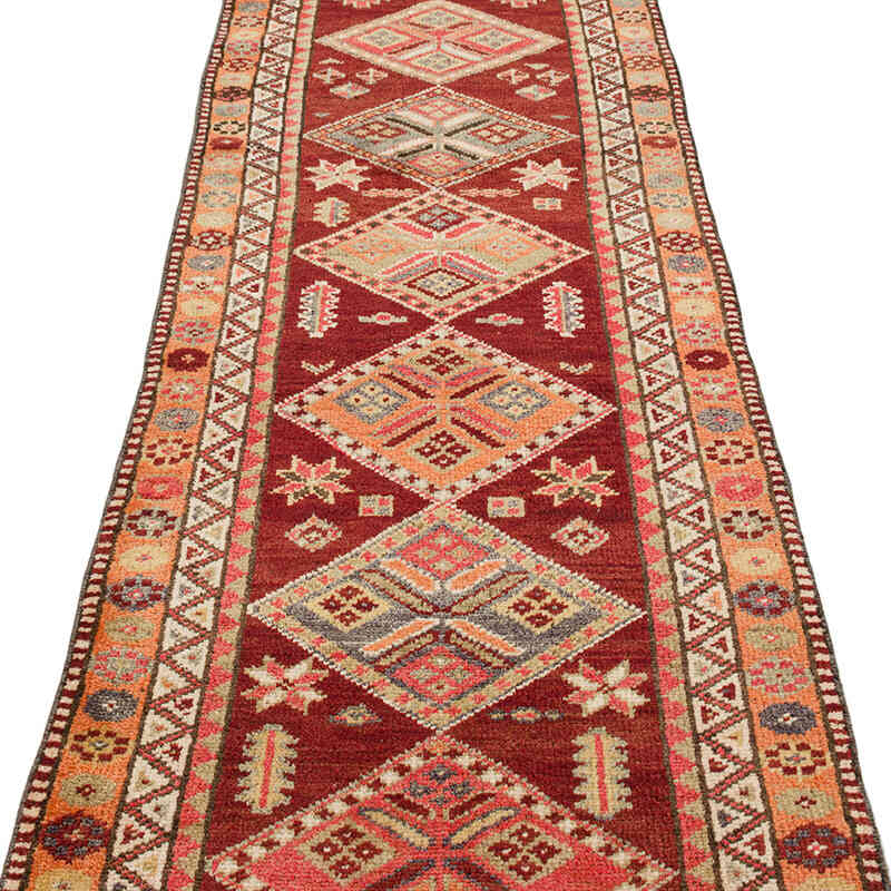 Alfombra Vintage de pasillo - 87 cm x 371 cm - K0075219