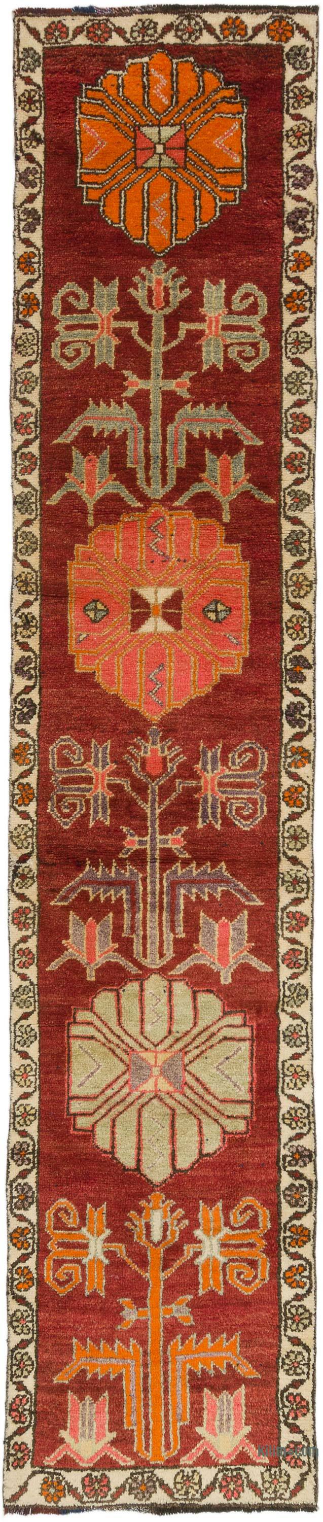 Alfombra Vintage de pasillo - 83 cm x 398 cm - K0075220