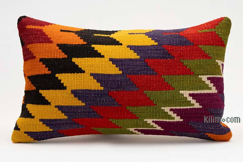 Kilim Yastık Kılıfı - 50 cm x 30 cm - K0075321