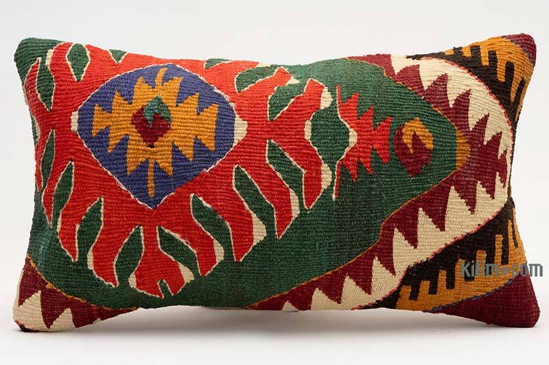Kilim Yastık Kılıfı - 50 cm x 30 cm - K0075371