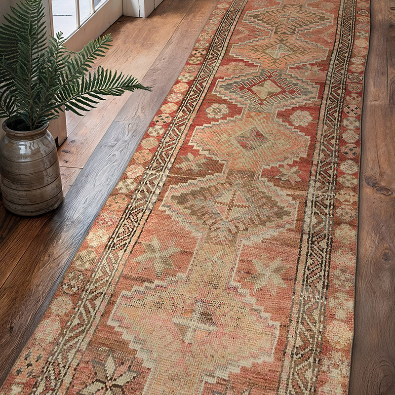 Alfombra Vintage de pasillo - 94 cm x 330 cm - K0075416